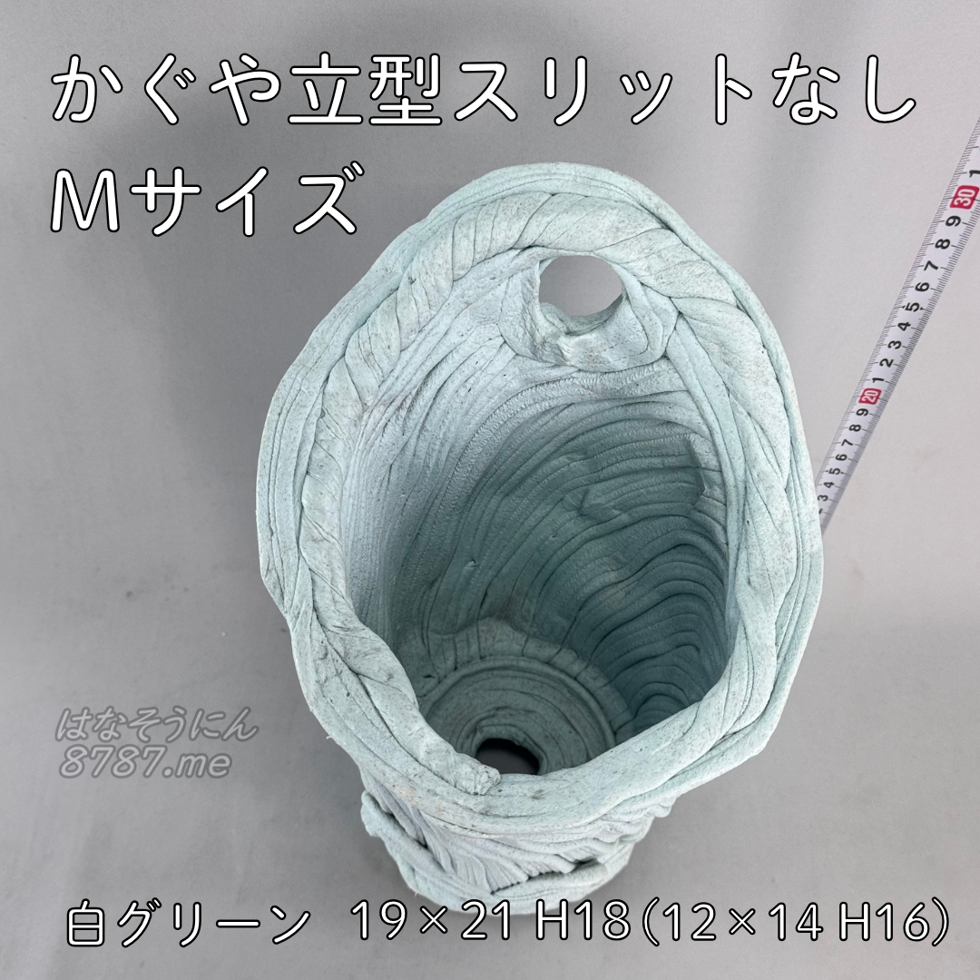 綱木紋鉢 かぐや立型 Sサイズ スリットなし 上から はなそうにん オゼジュン先生のプランツギャザリング 寄せ植え用植木鉢