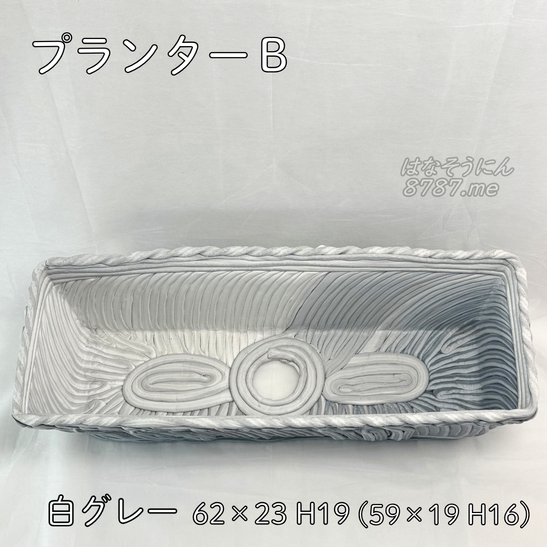 綱木紋鉢 プランターB 上から見た植え込み部 はなそうにん オゼジュン先生のプランツギャザリング 寄せ植え用植木鉢