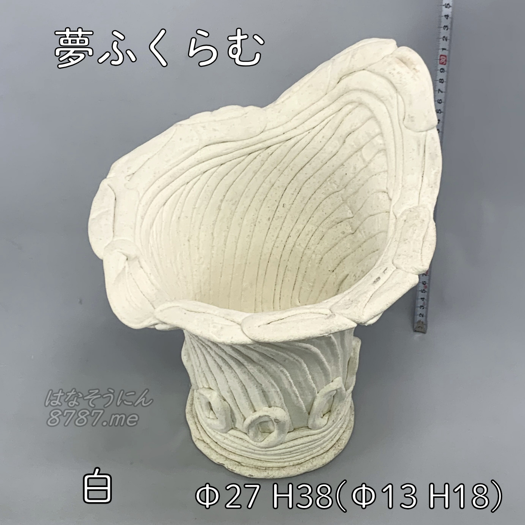 綱木紋鉢 夢ふくらむ 白 上から見た植え込み部 はなそうにん オゼジュン先生のプランツギャザリング 寄せ植え用植木鉢